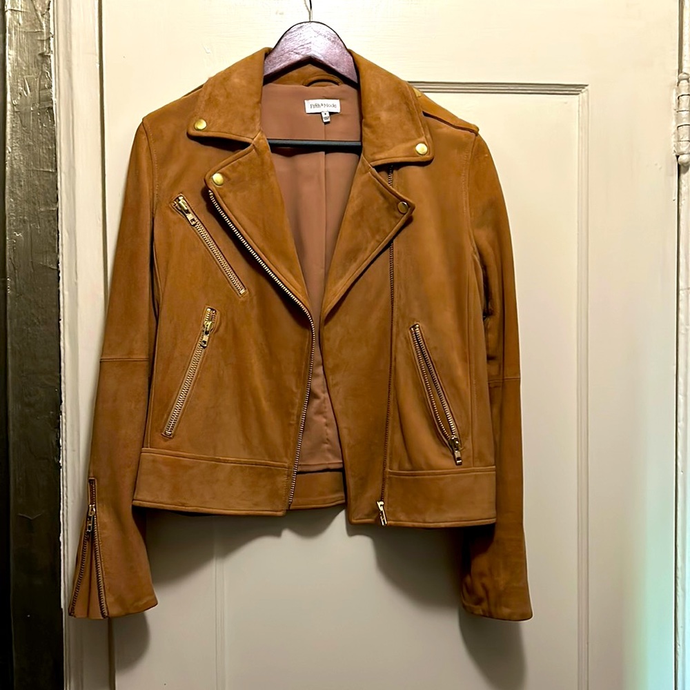Suede bomber jacket
